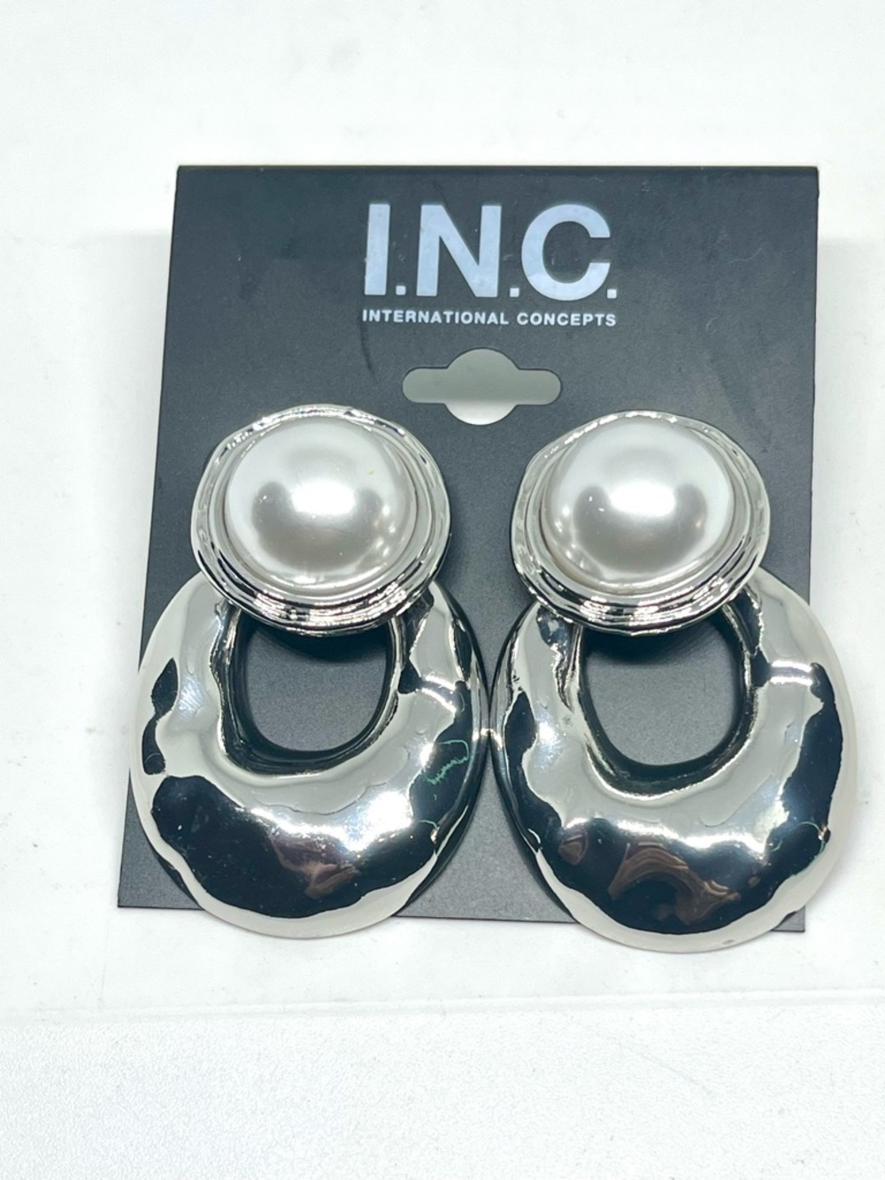 I.N.C. Statement Faux Pearl Earrings NWT